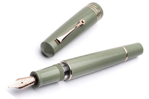 Leonardo - MZG 2.0 Fountain Pen - The Art of Guilloché VERDIGRIS – Rose Gold Trim