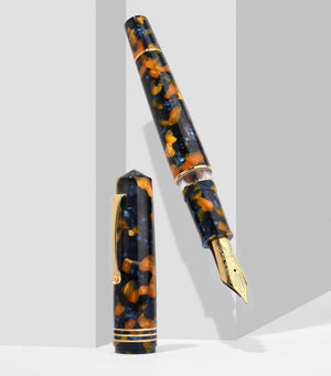 Leonardo Momento Zero Grande 2.0 Fountain Pen – Crepuscolo Marino – GT #8 14K Gold