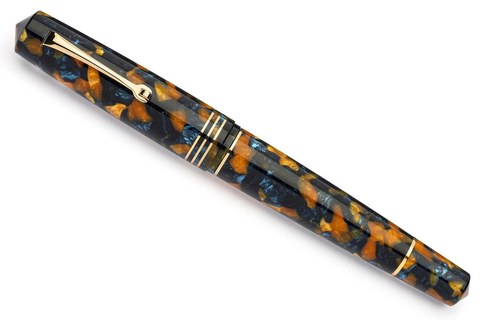 Leonardo Momento Zero Grande 2.0 Fountain Pen – Crepuscolo Marino – GT #8 14K Gold