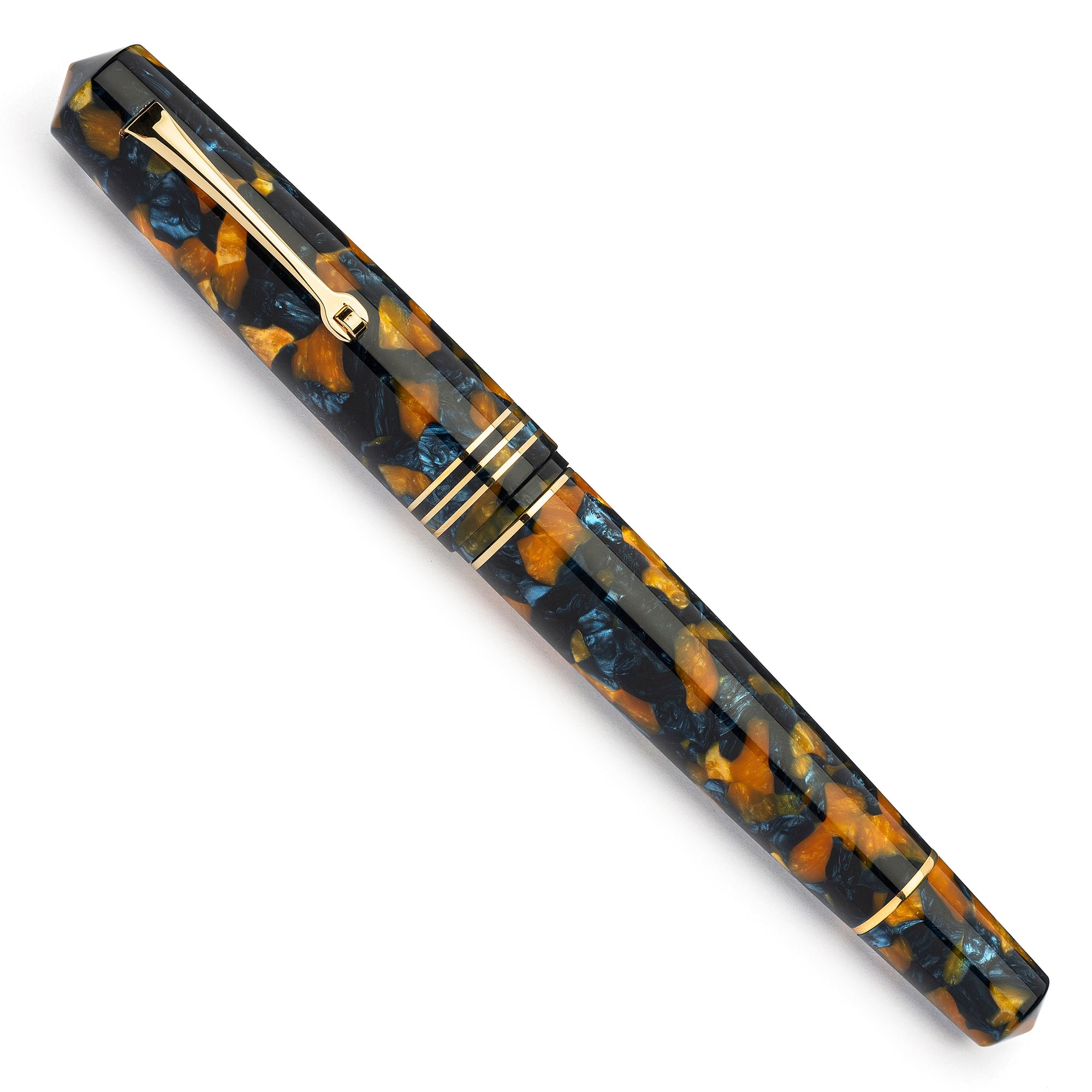 Leonardo Momento Zero Grande 2.0 Fountain Pen – Crepuscolo Marino – GT #8 14K Gold