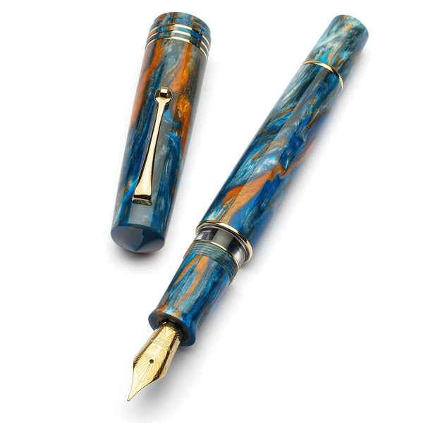 Leonardo Momento Zero Grande 2.0 Fountain Pen – Ocean Sunrise – GT