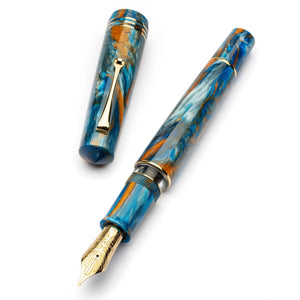 Leonardo Momento Zero Grande 2.0 Fountain Pen – Ocean Sunrise – GT #8 14K Gold