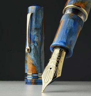 Leonardo Momento Zero Grande 2.0 Fountain Pen – Ocean Sunrise – GT #8 14K Gold