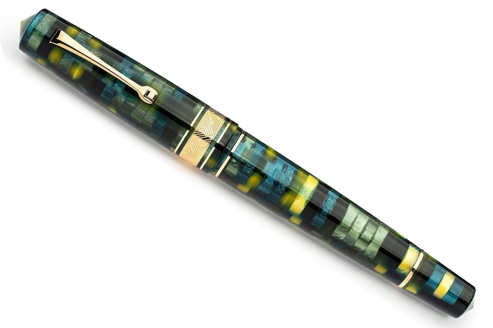 Leonardo Momento Zero Grande Fountain Pen – Mosaico Baobab – GT #6