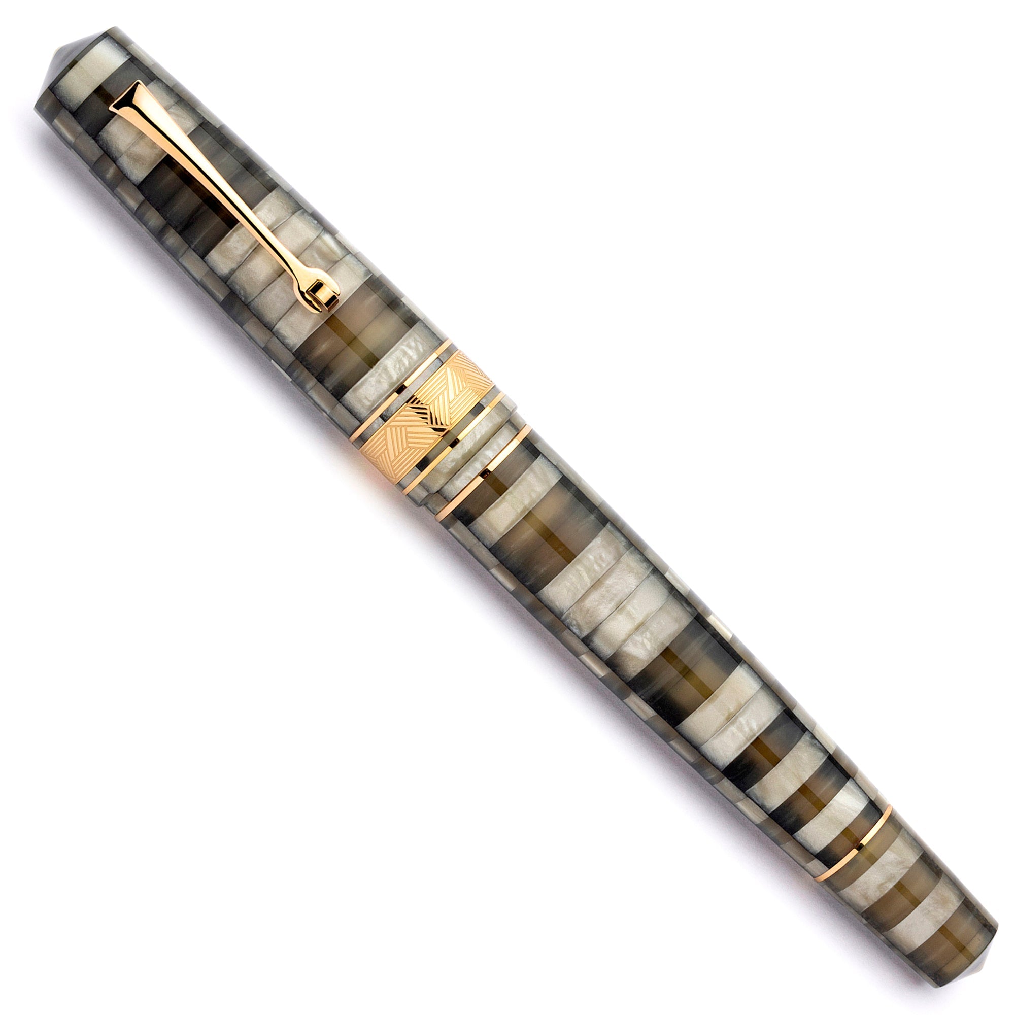 Leonardo Momento Zero Grande Fountain Pen – Mosaico Sand – ST #6