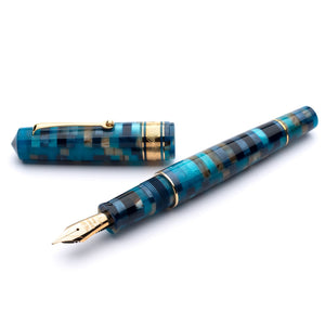 Leonardo Momento Zero Grande Fountain Pen – Mosaico Sea Anemone – GT #6