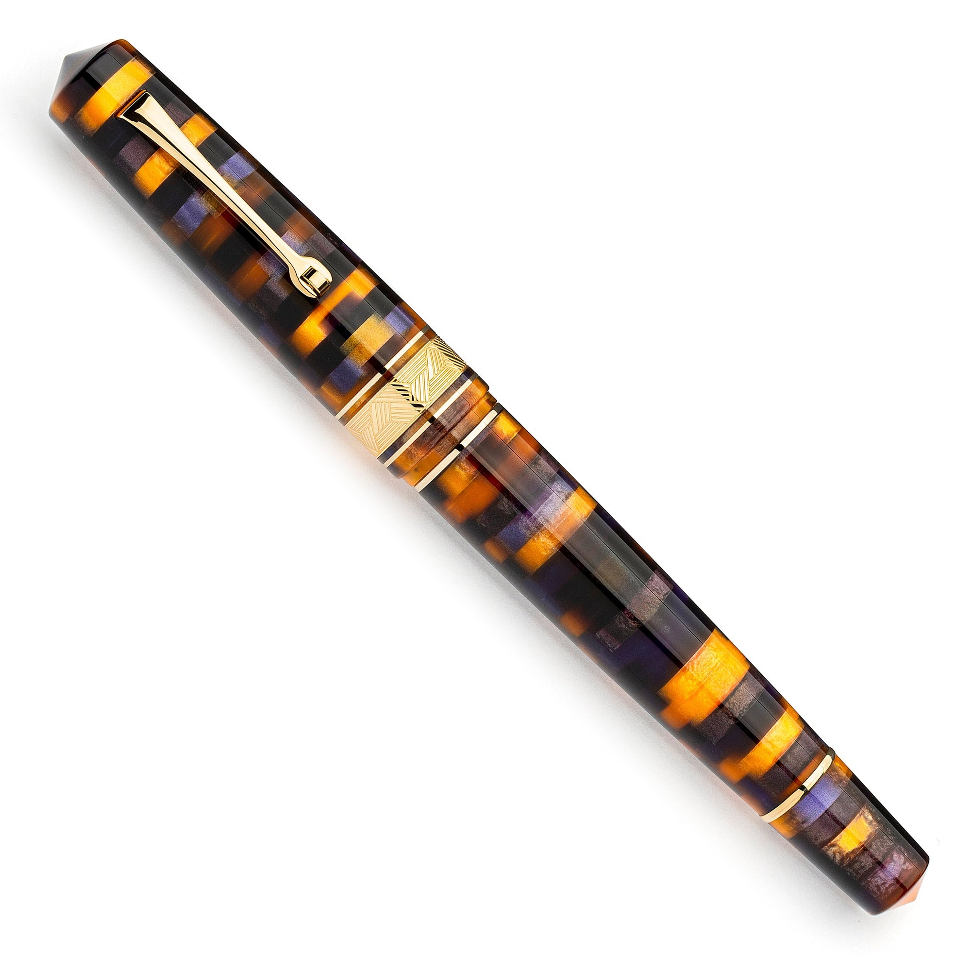 Leonardo Momento Zero Grande Fountain Pen – Mosaico Sea Anemone – GT #6