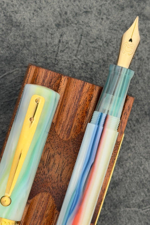 Magna Carta Mag 600 Fountain Pen True Flex Nib - Rainbow Celluloid Acetate