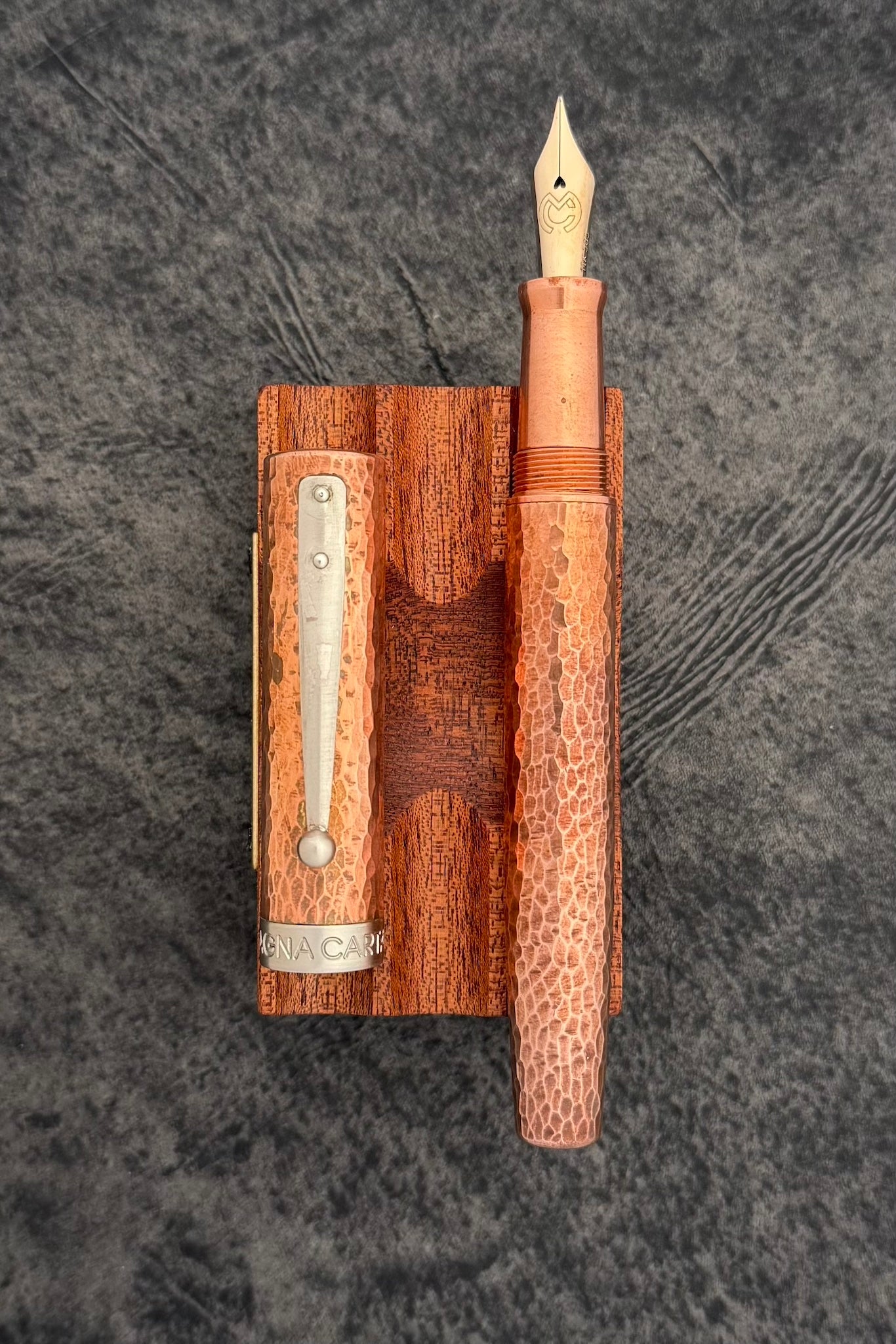 Magna Carta Mag 600 Fountain Pen - Solid Hammered Copper - Galen