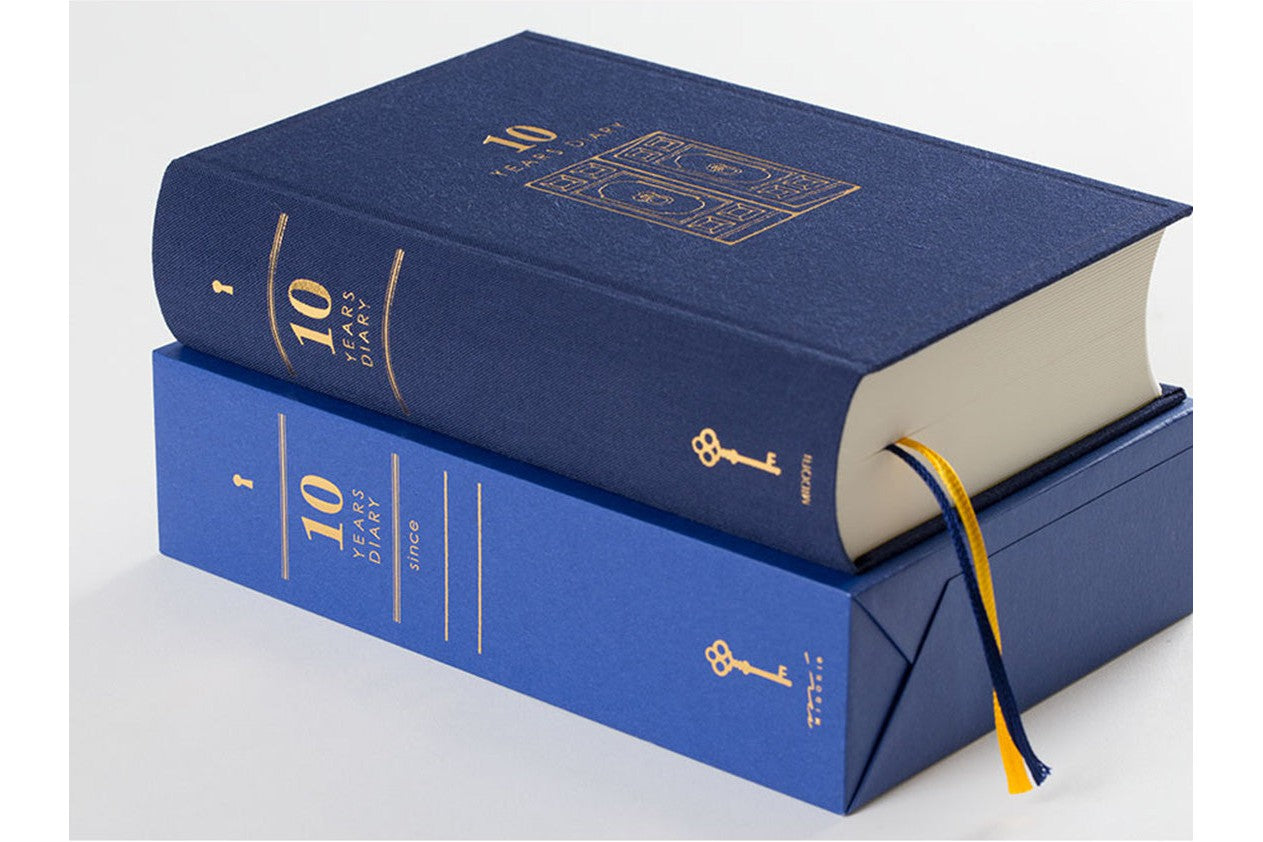Midori 10 Year Diary Blue - Galen Leather