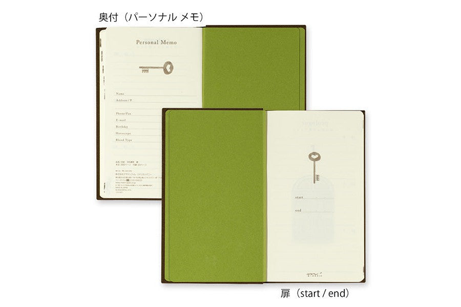 Midori 3 Years Diary - Door Design - Brown - Galen Leather - View #10