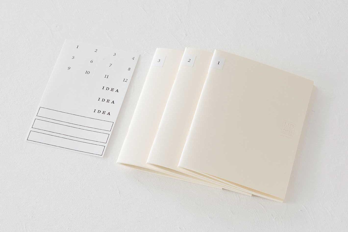 Midori MD Notebook Light A4 Blank 3-pack - Galen Leather