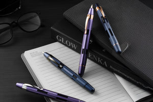 Nahvalur Eclipse Hepatizon Silver Fountain Pen