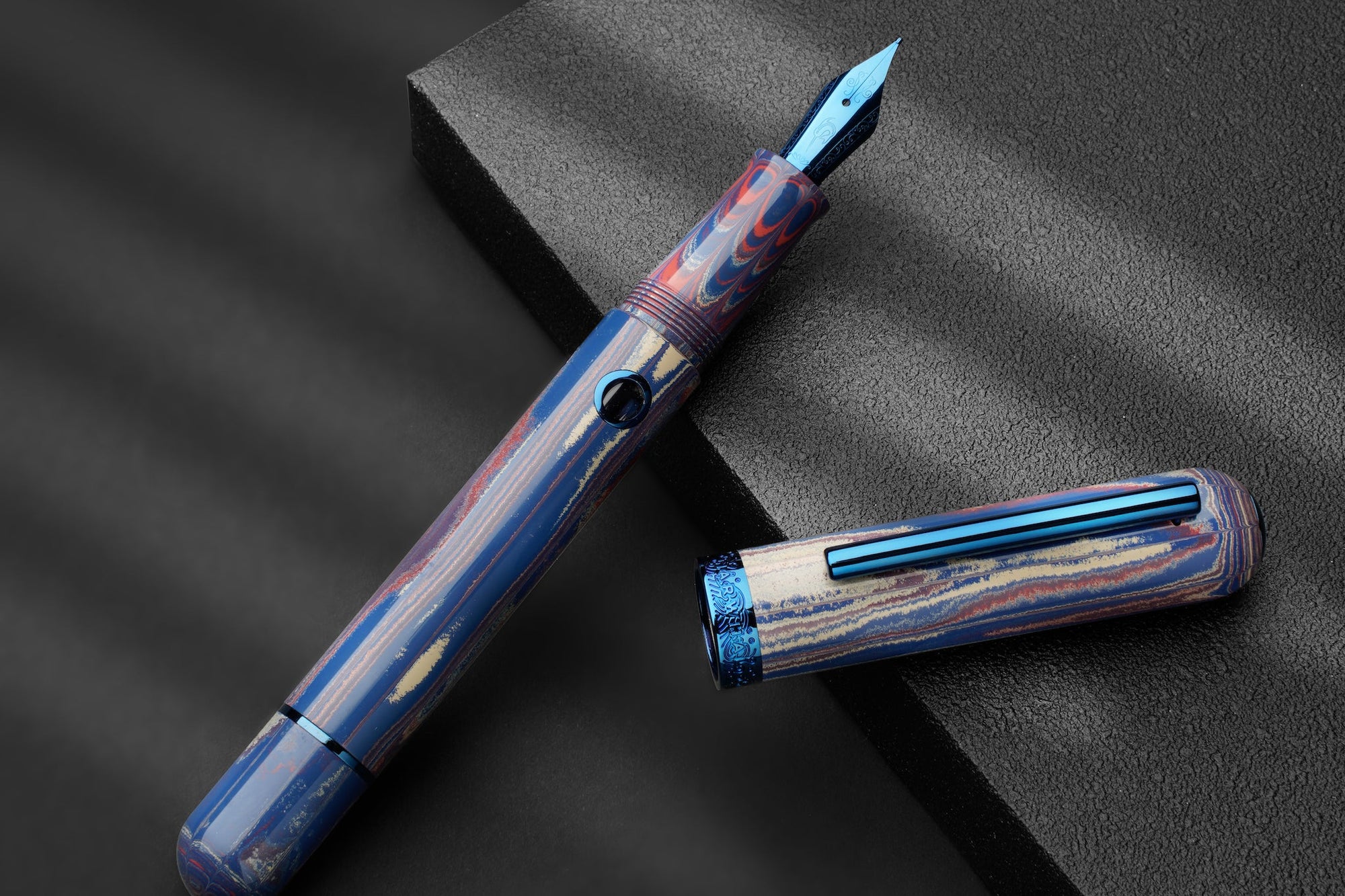 Nahvalur Nautilus The Blue Ringed Fountain Pen