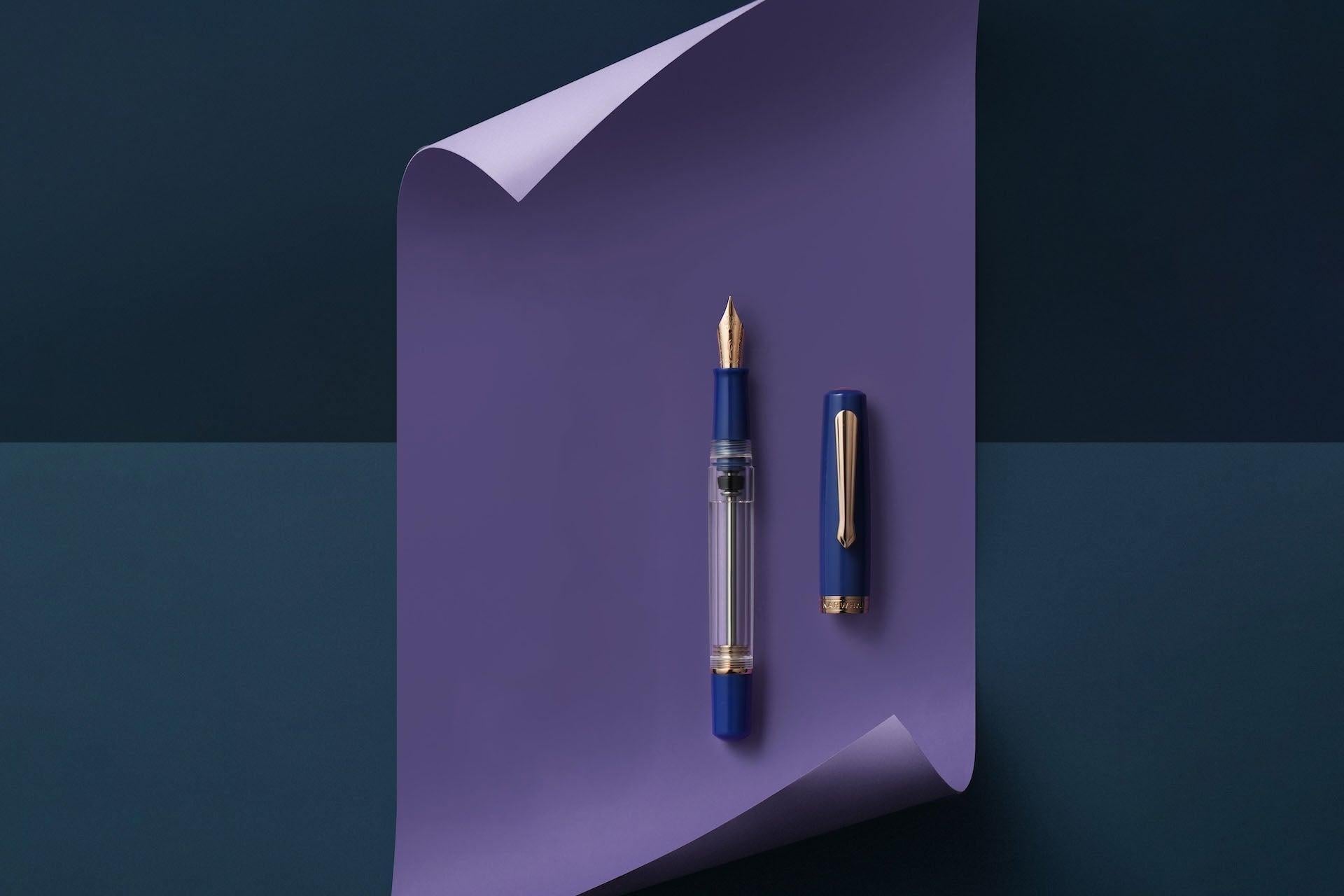 Nahvalur Original Plus Sapphire Fountain Pen - Galen Leather