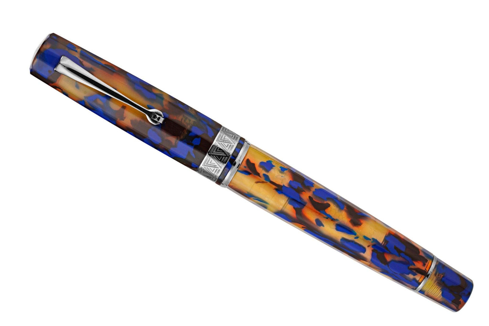 OMAS Paragon Fountain Pen in Blue Lucen with Silver Trim