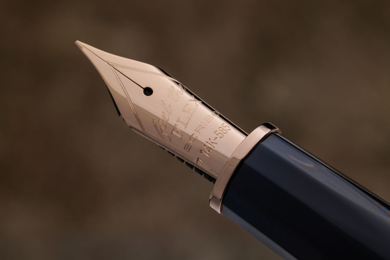 SCRIBO FEEL 万年筆 Blu Califfo EF SCRIBO FEEL Ebonite Fountain Pen - Blu Califfo - Galen Leather
