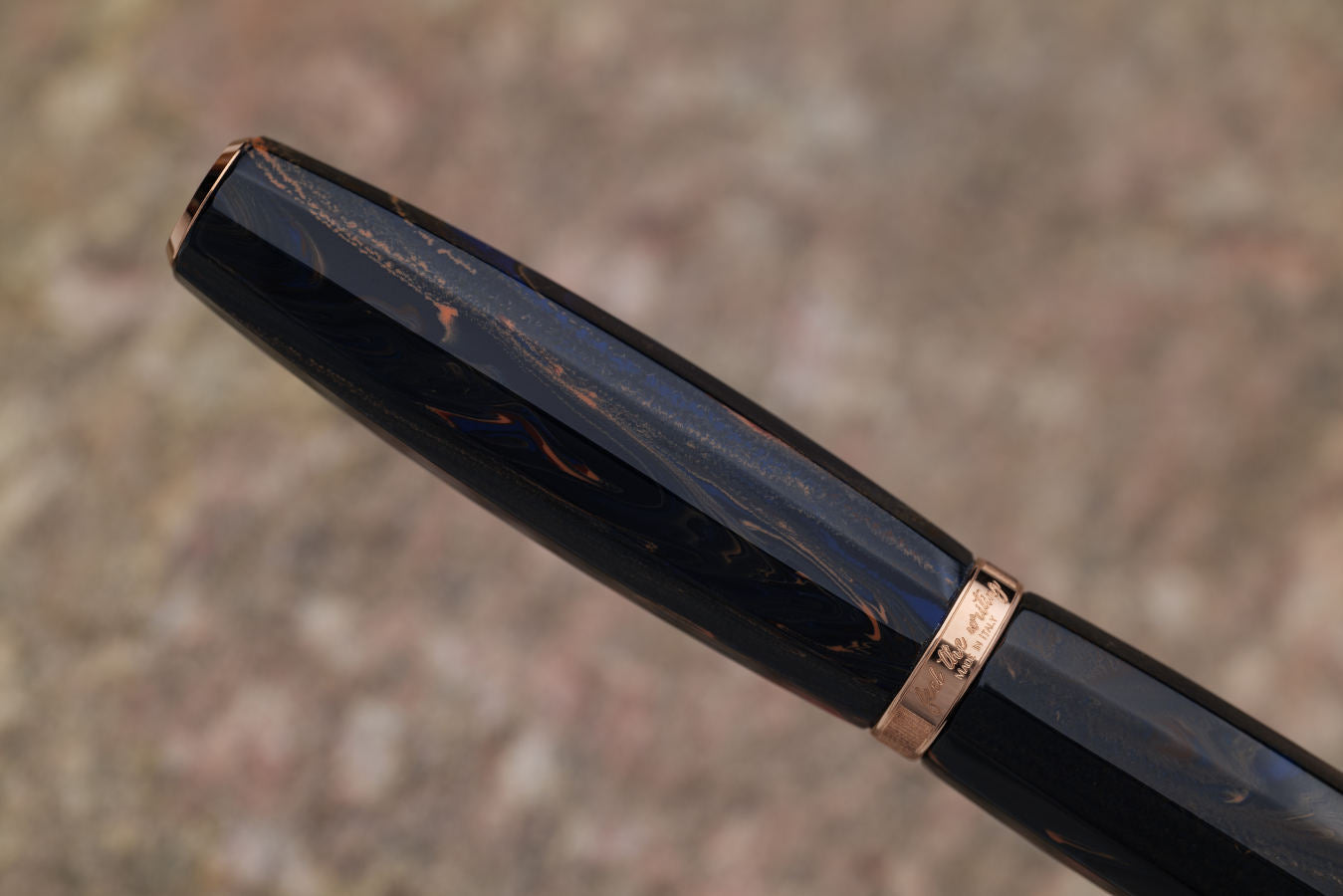 SCRIBO FEEL 万年筆 Blu Califfo EF Scribo Feel Fountain Pen in Blu Califfo with Ruthenium Trim