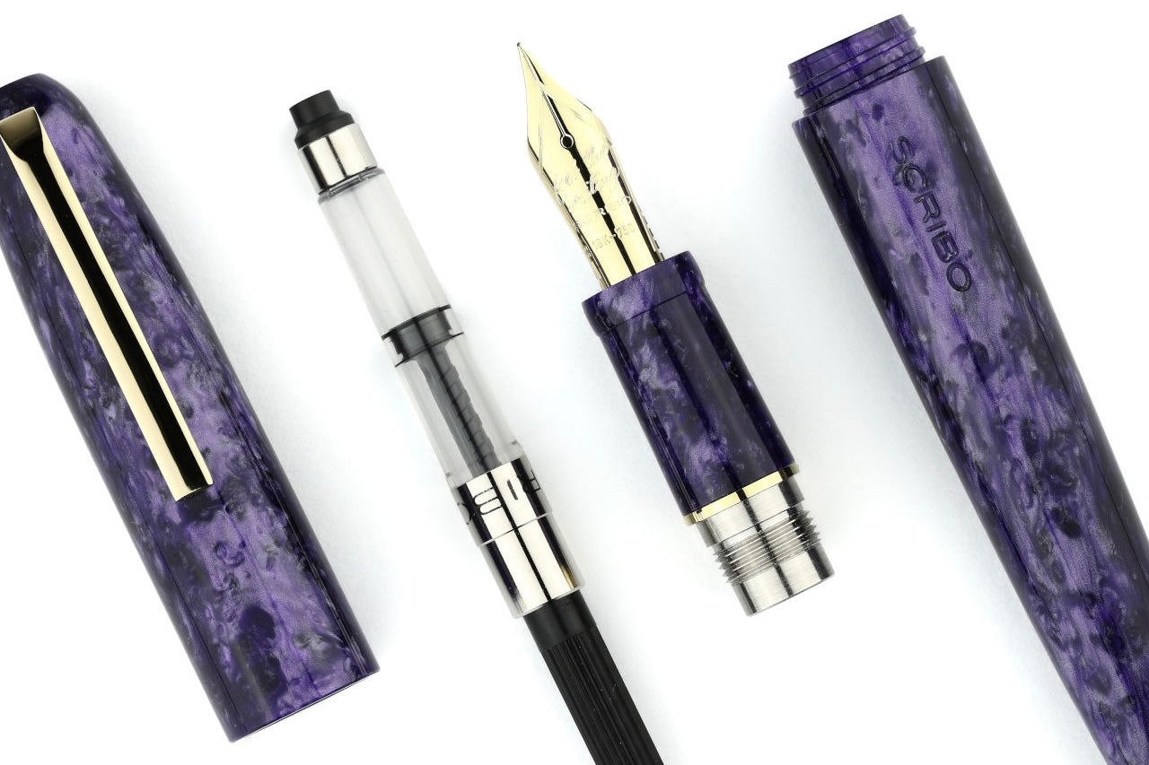 SCRIBO PIUMA Fountain Pen - Ametista (LE) - Galen Leather