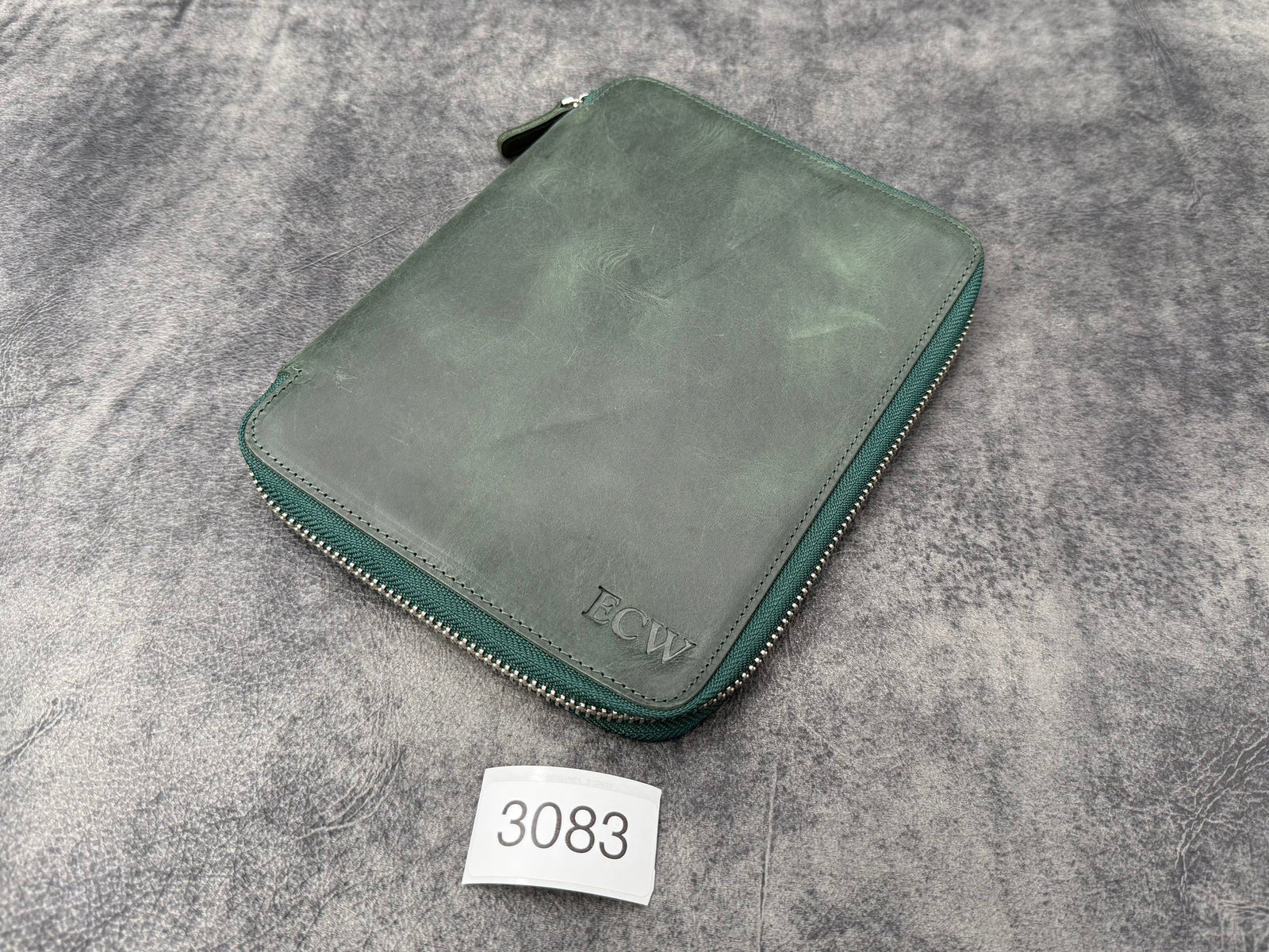 SECONDS Leather Zippered 10 Slots Pen Case with A5 Notebook Holder - 3083