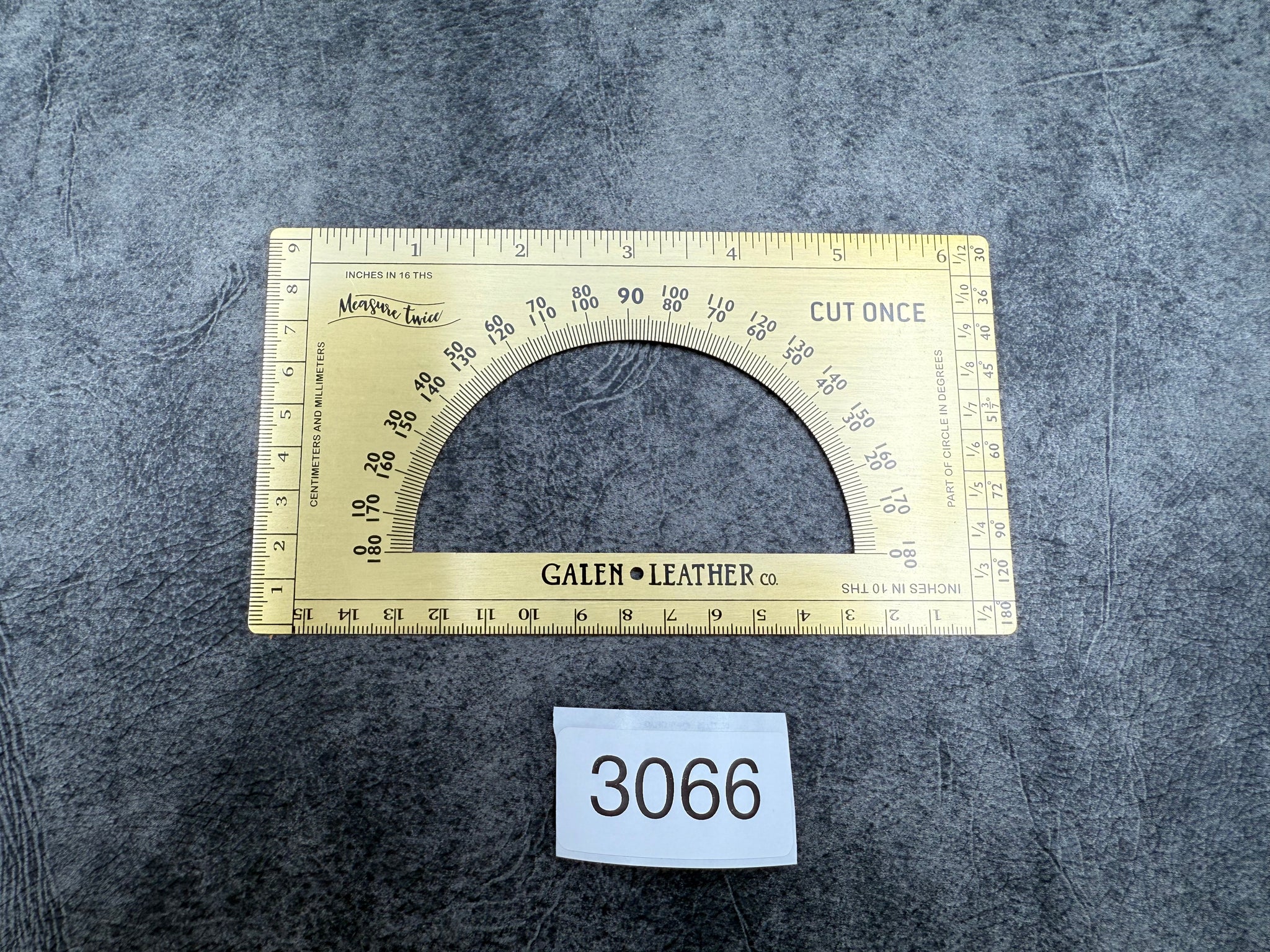 Brass Antique-Inspired Protractor Combine Tool - Galen Leather