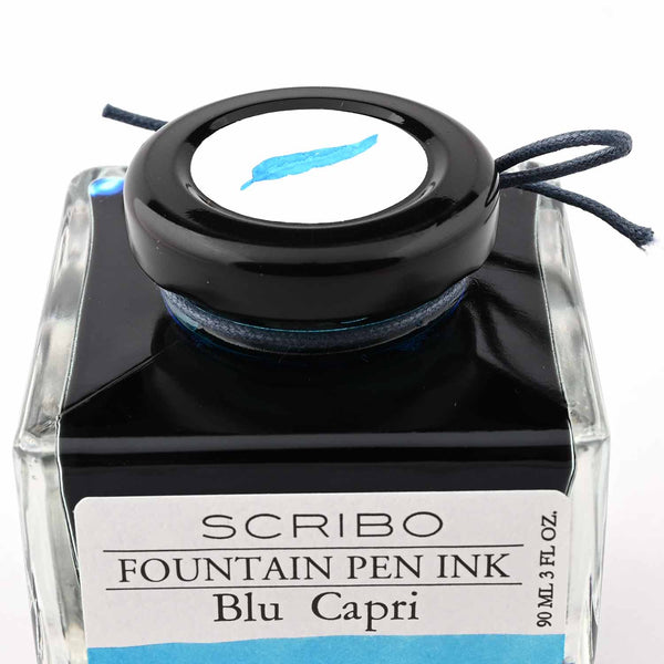 Scribo Blu Capri Ink Bottle, Turquoise - 90ml - Galen Leather