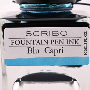 Scribo Blu Capri Ink Bottle, Turquoise - 90ml