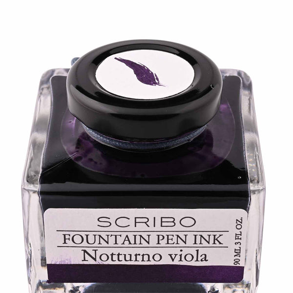 Scribo Notturno Viola Ink Bottle, Violet - 90ml - Galen Leather