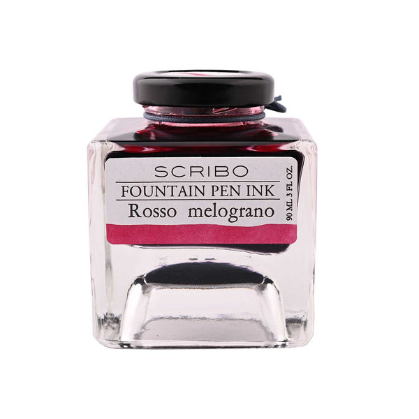 Scribo Rosso Melograno Ink Bottle- Red - 90ml - Galen Leather