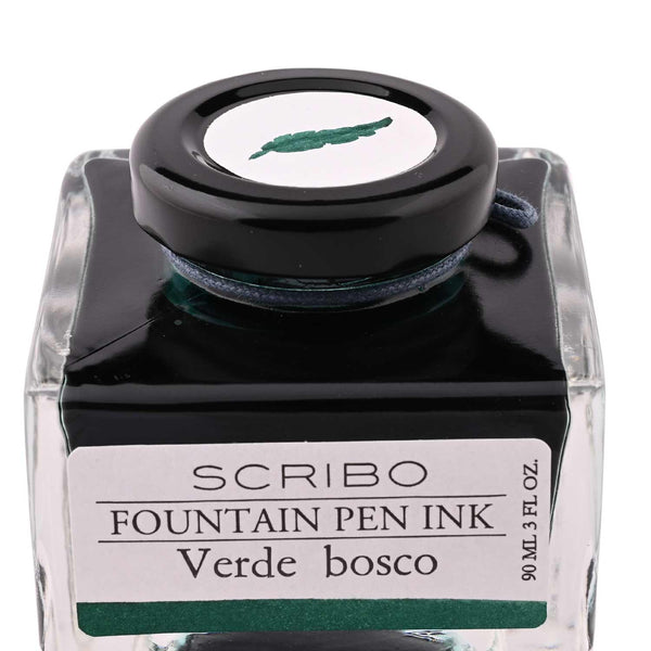 Scribo Verde Bosco Ink Bottle, Green - 90ml - Galen Leather