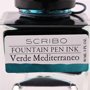 Scribo Verde Mediterraneo Ink Bottle, Turquoise - 90ml