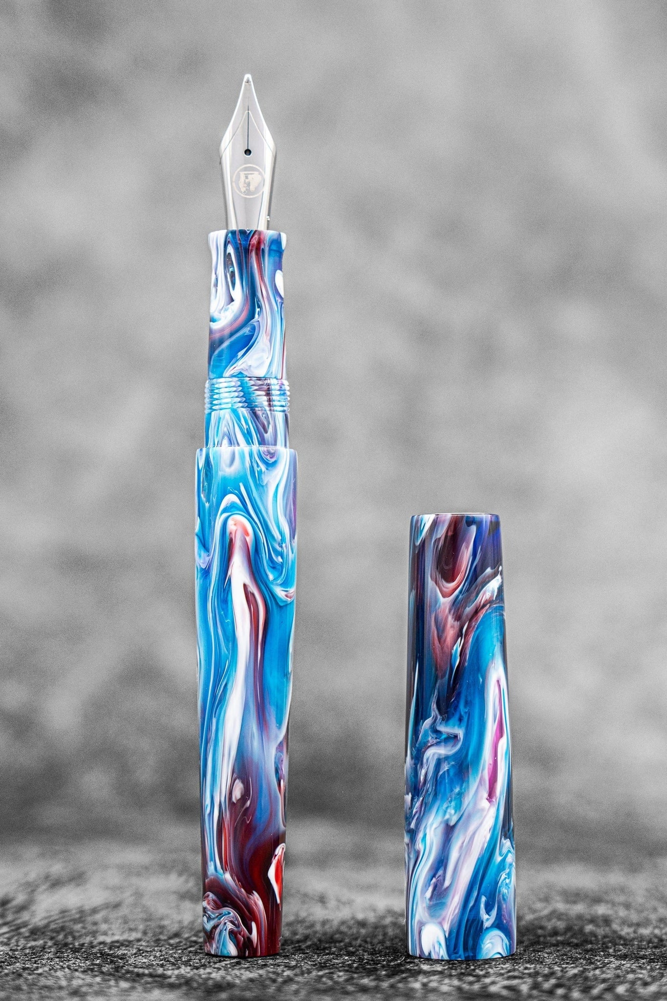 Blue Beachnut Cast Acrylic Pen, Abstract Woodworked item for sale by  HopeAndGracePens - Foundmyself