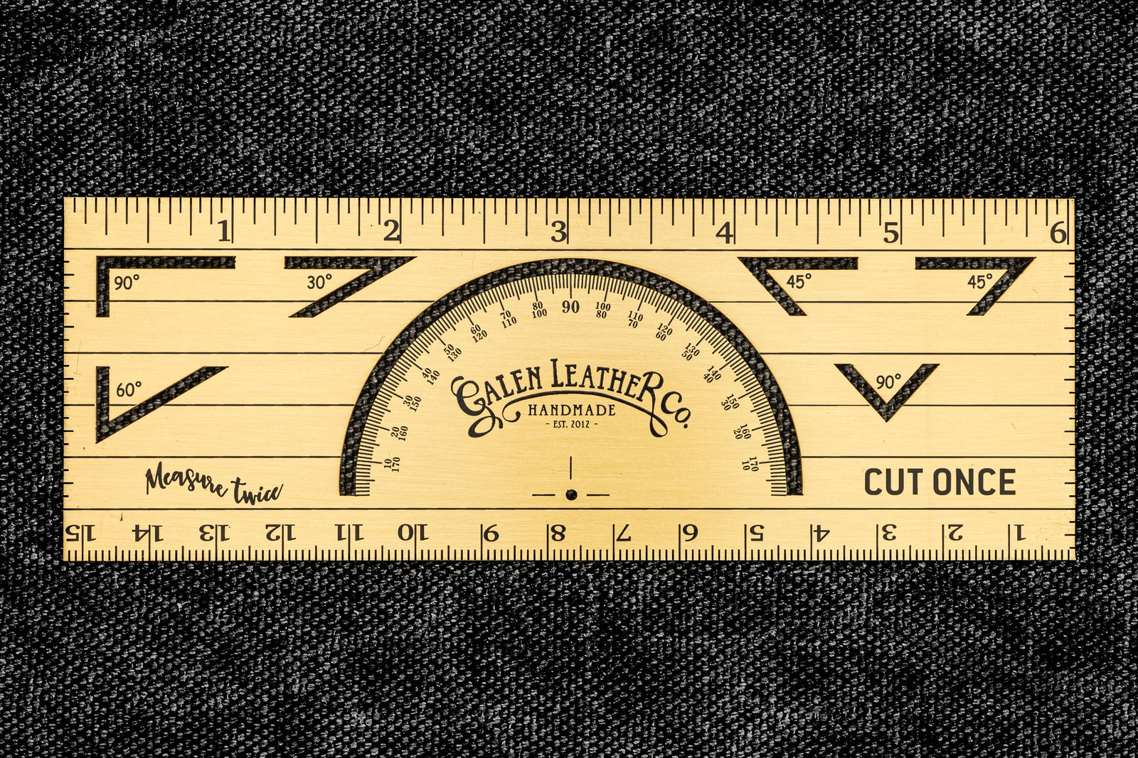 The Geometer's Tool – Master Brass Ruler for Angles, Lines & Measurements