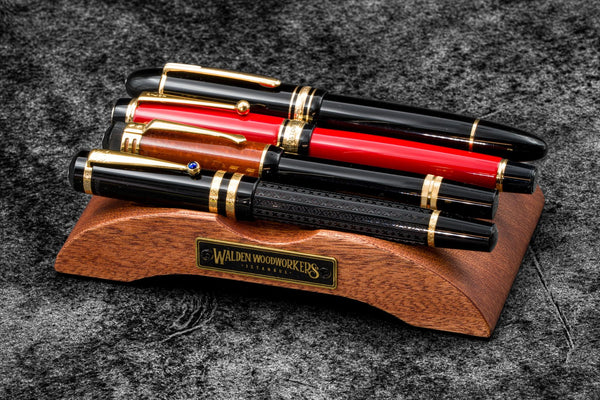 The Pen Ped' - A Mahogany Wood Pen Stand | Galen Leather