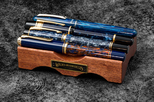 The Pen Bridge - Wooden Fountain Pen Stand - Mahogany
