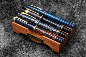 The Pen Bridge - Wooden Fountain Pen Stand - Mahogany
