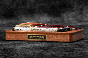 The Pen Station - Wooden Fountain Pen Stand - Mahogany