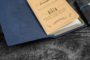 Traveler's Notebook Leather Cover - Crazy Horse Navy Blue