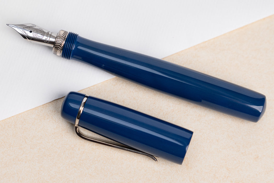 Ulpia 117 Ebonite Fountain Pen - Celeste Blue - Galen Leather