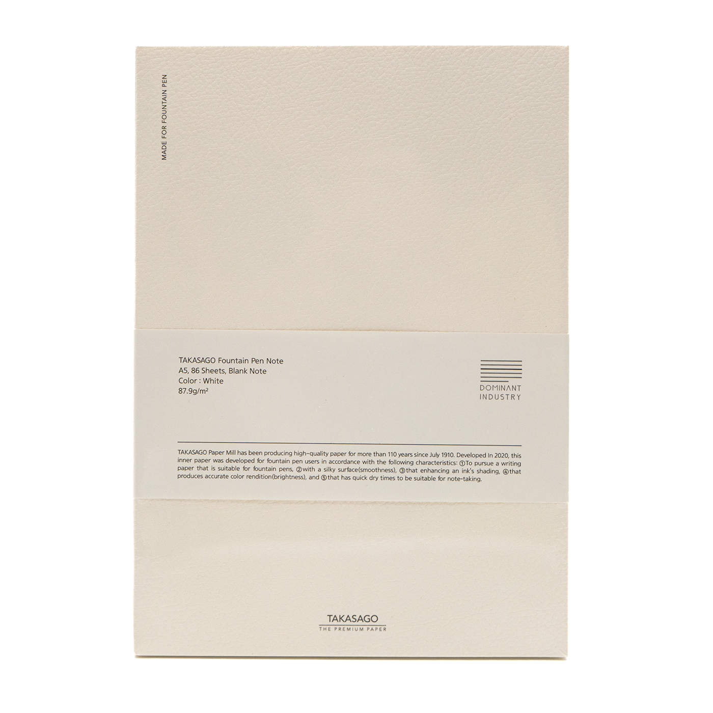 Dominant Industry - Takasago Ivory A5 Blank Notebook