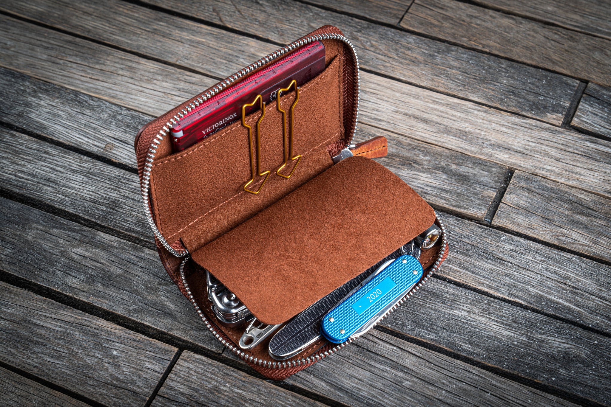 Galen Leather EDC Wallet - Crazy Horse Tan