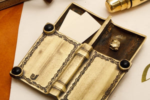 Sepia "Listen to your heart" Brass Pen Stand