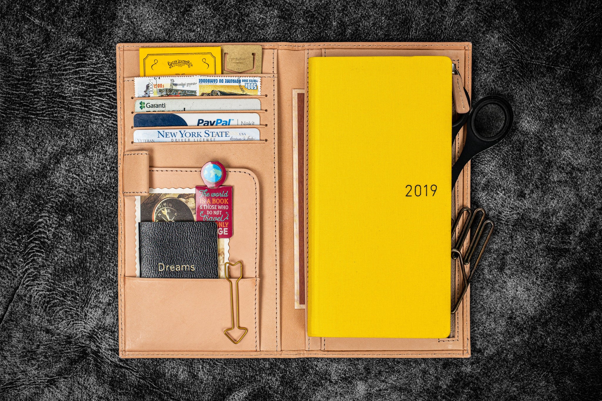 Moterm Leren hoes met ritssluiting voor Weeks, geschikt voor Hobonichi Moterm Leren hoes met ritssluiting voor Weeks, geschikt voor Hobonichi