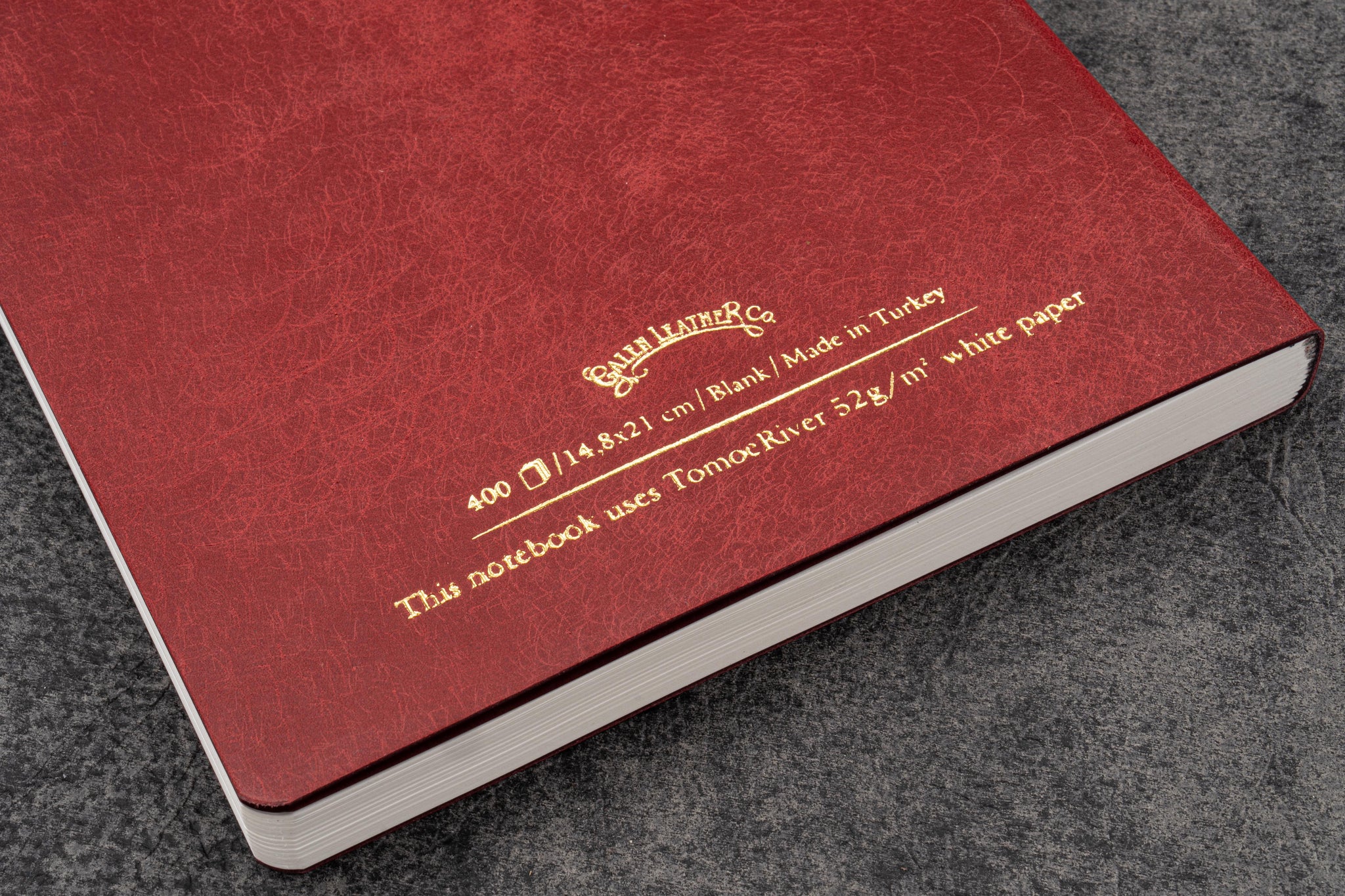 Leather Notebook A5 in Green - Handcrafted Leather Bound Journal ...