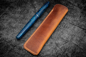 Leather Single Fountain Pen Sleeve - Multiple Colors