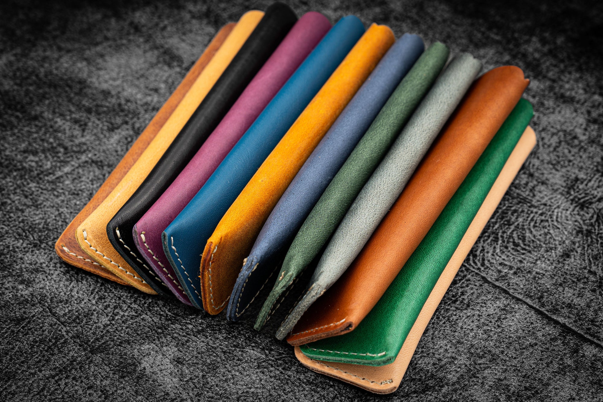 Leather Single Fountain Pen Sleeve - Multiple Colors