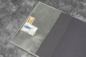 Leather Slim B5 Notebook / Planner Cover - Crazy Horse Smoky