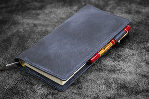 Leather Slim Hobonichi Weeks Planner Cover - C. H. Navy Blue