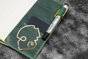 Leather Slim Hobonichi Weeks Planner Cover - C.H. Forest Green