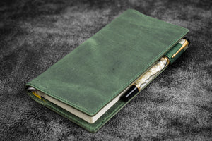 Leather Slim Hobonichi Weeks Planner Cover - C.H. Forest Green